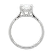14K White Gold Knife Edge Solitaire Engagement Ring with 2.05ct Round Diamond Center and Hidden Halo