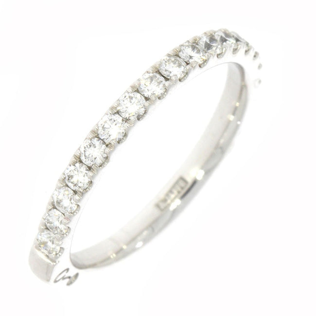 Platinum and Diamond Wedding Band, with Square/Euro Shank