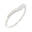 14K White Gold and 0.25ctw Diamond Contoured Wedding Band