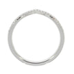 14K White Gold V Shape Diamond Wedding Band