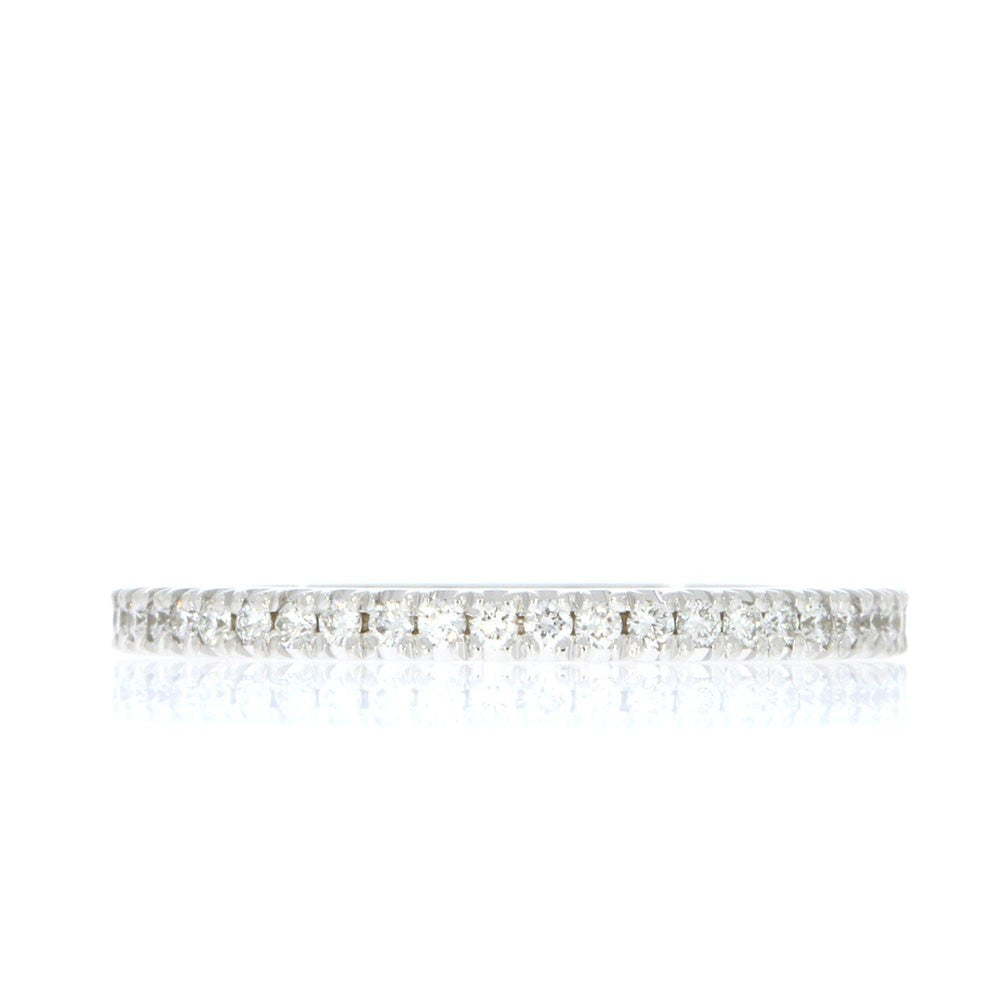 18K White Gold and Diamond Eternity Band