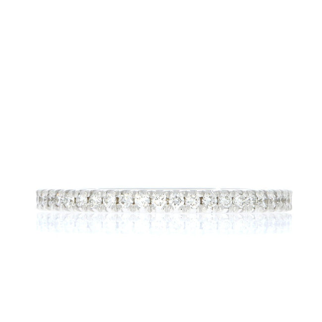 18K White Gold and Diamond Eternity Band