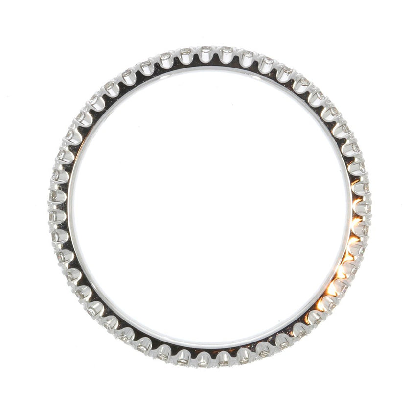 18K White Gold and Diamond Eternity Band