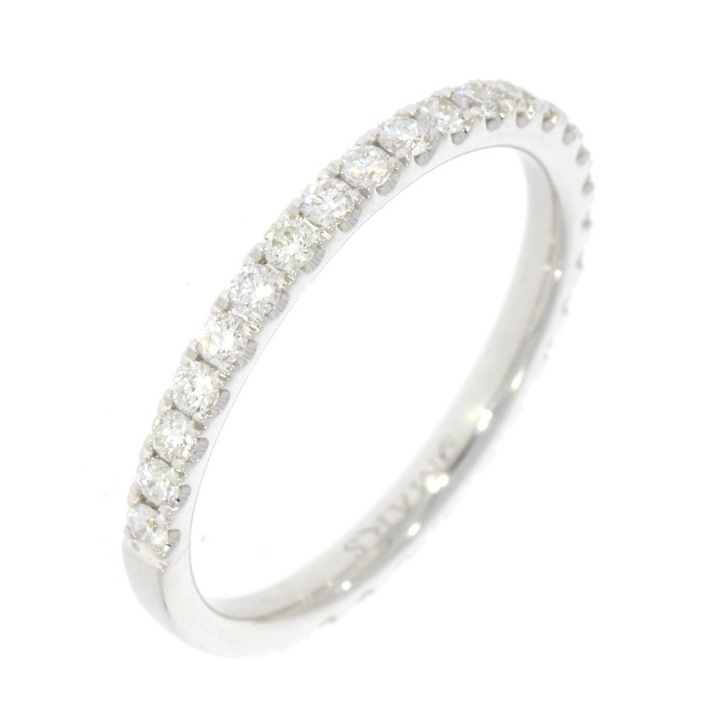 14K White Gold and Diamond Wedding Band