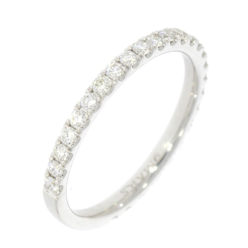 14K White Gold and Diamond Wedding Band
