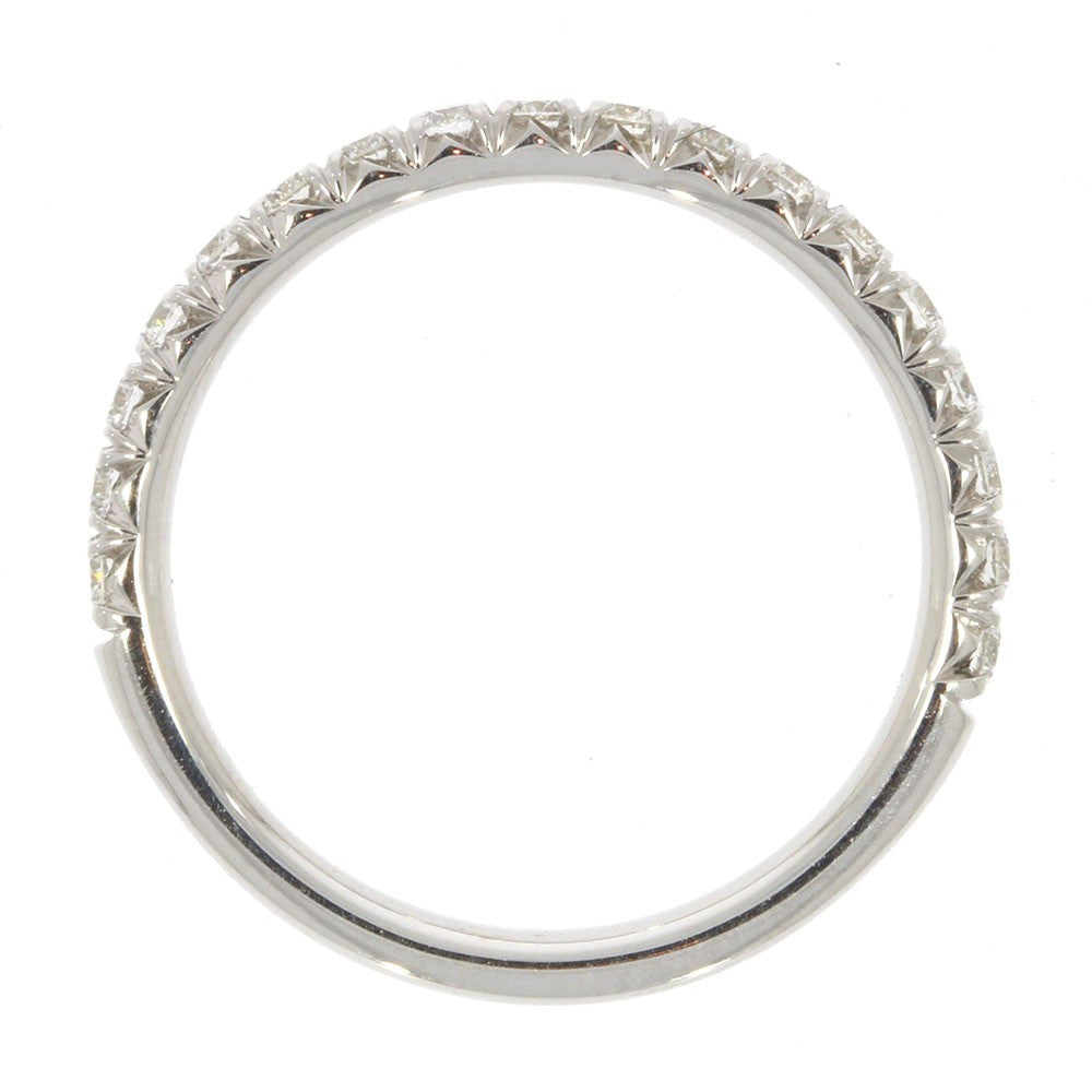 14K White Gold and Diamond Anniversary Style Wedding Band