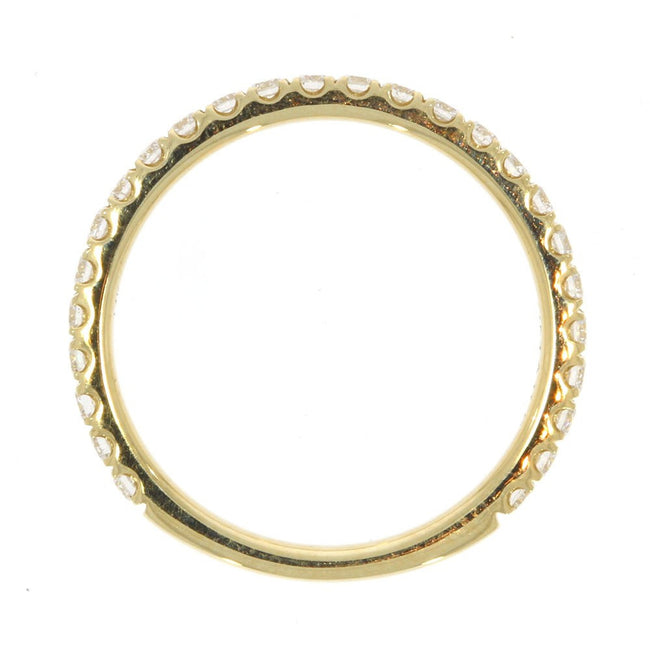 14K Yellow Gold and Diamond Wedding Band