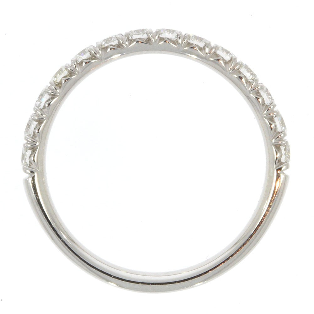 14K White Gold and 0.53ctw Diamond Wedding Band