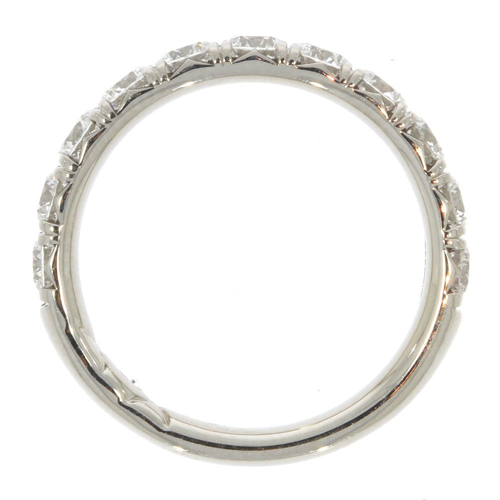 Platinum and Shared Prong Set Diamond Wedding Band