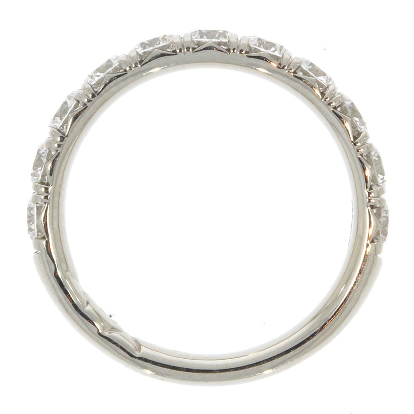 Platinum and Shared Prong Set Diamond Wedding Band