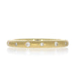 14K Yellow Gold and Flush Set Diamond Wedding Band