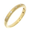 14K Yellow Gold and Flush Set Diamond Wedding Band