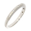 14K White Gold and Flush Set Diamond Wedding Band
