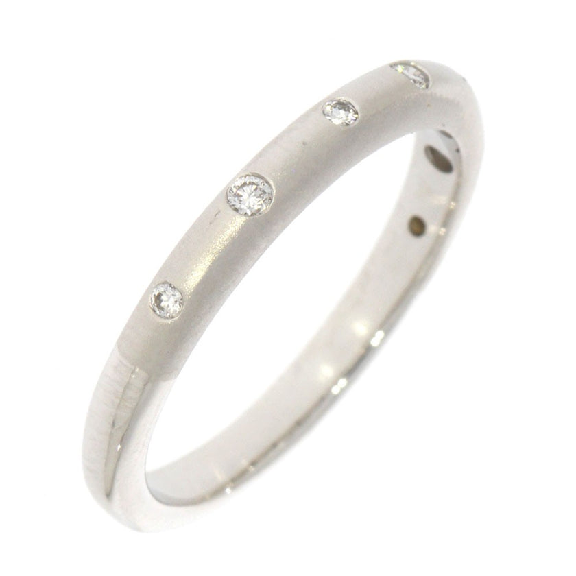 14K White Gold and Flush Set Diamond Wedding Band