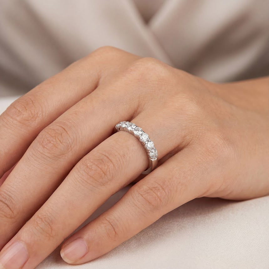 18K White Gold and Diamond Band Style Ring