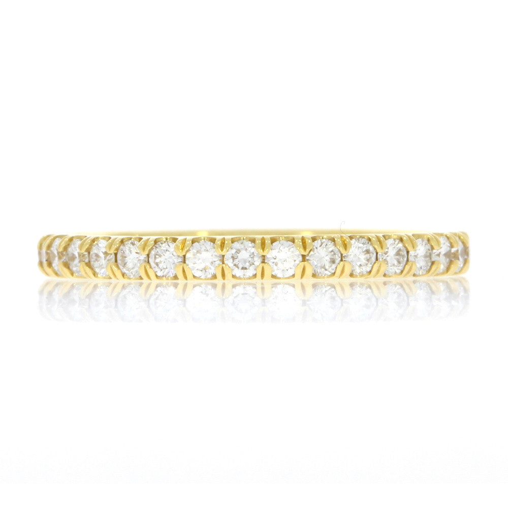 18K Yellow Gold and Diamond Wedding Band - 0.33ctw
