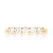 18K Yellow Gold Ring With 5 Diamonds in a Shared Prong Setting