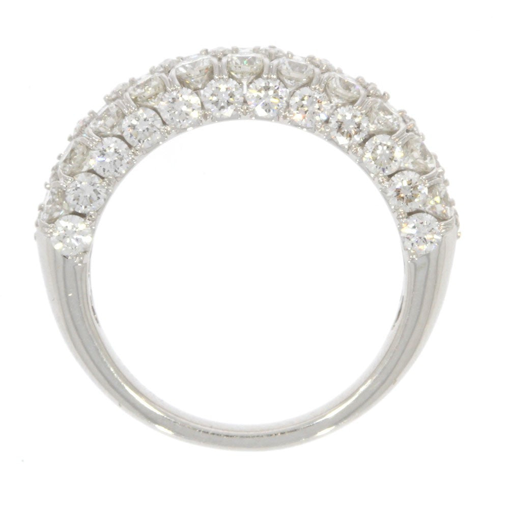 18K White Gold and 3.06ctw Pave' Set Diamond Ring
