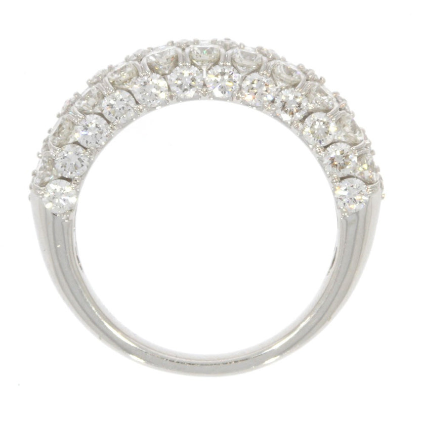18K White Gold and 3.06ctw Pave' Set Diamond Ring