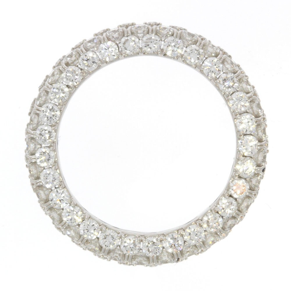 18K White Gold and Pave' Set Diamond Eternity Band