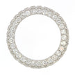18K White Gold and Pave' Set Diamond Eternity Band