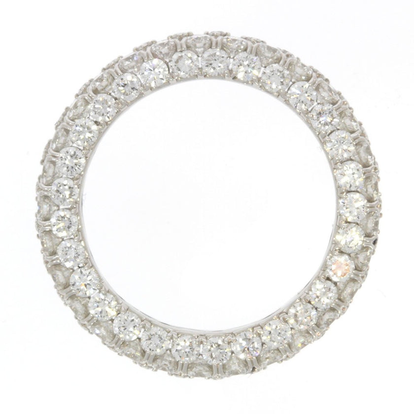 18K White Gold and Pave' Set Diamond Eternity Band