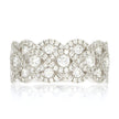 18K White Gold and Prong Set Diamond Woven Style Ring