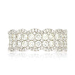 18K White Gold and Diamond Pave' Set Diamond Scalloped Band