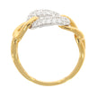 14K Yellow and White Gold Chain Link Diamond Ring