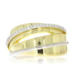 14K Two Tone and Prong Set Diamond Bypass Style Band