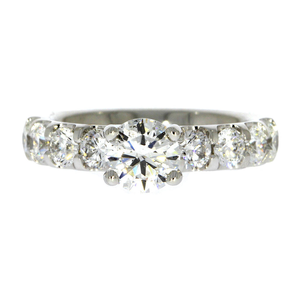 Platinum and Diamond Engagement Ring with 1.00ct Diamond Center