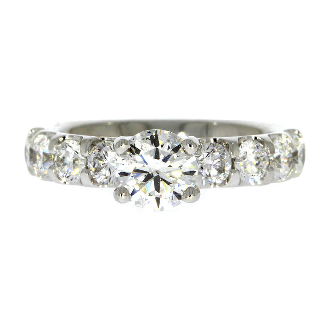 Platinum and Diamond Engagement Ring with 1.00ct Diamond Center