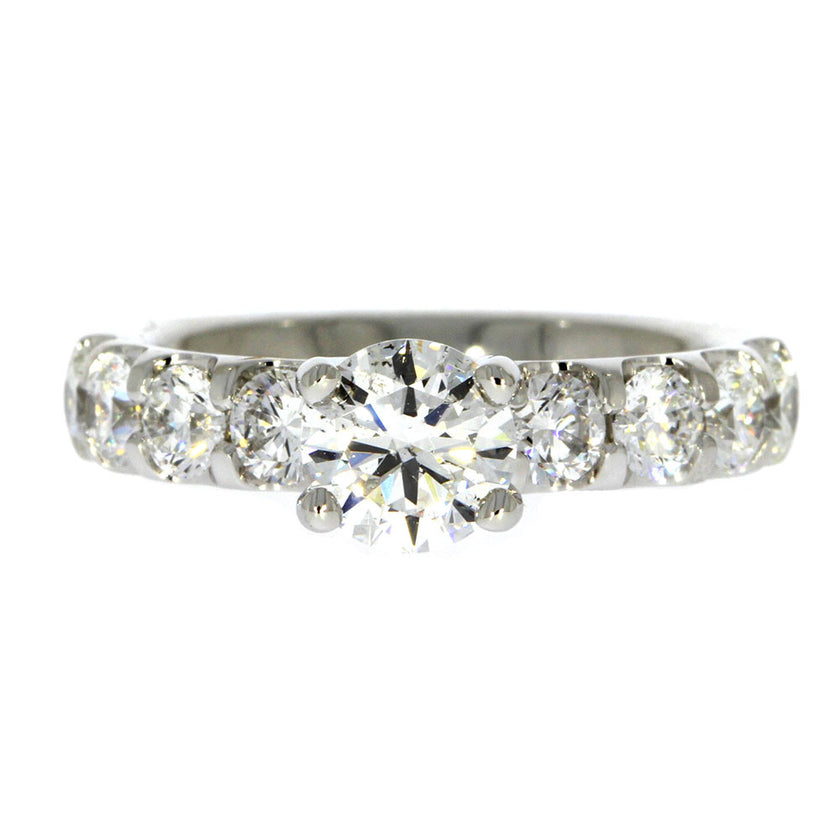 Platinum and Diamond Engagement Ring with 1.00ct Diamond Center