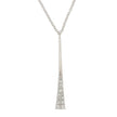 14K White Gold and Diamond Tapered 
