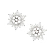 18K White Gold Sun Burst Earring Jackets