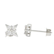 14K White Gold and Cluster Diamond 