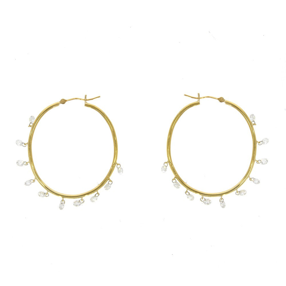 18K Yellow Gold and Round Laser Drilled Diamond 