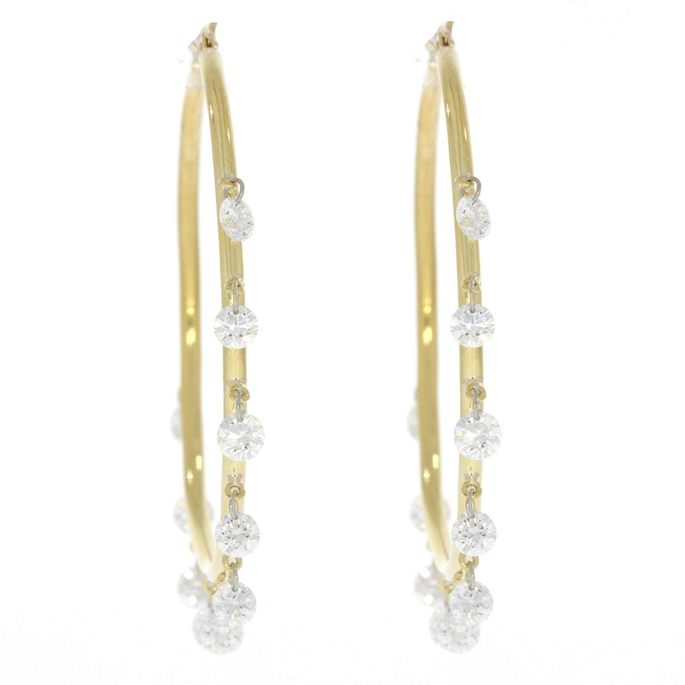 18K Yellow Gold and Round Laser Drilled Diamond 