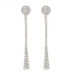 14K White Gold and Diamond Tapered 
