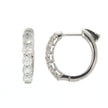 14K White Gold and Prong Set Diamond Hoop Earrings