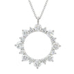 18K White Gold and Diamond Sun Pendant