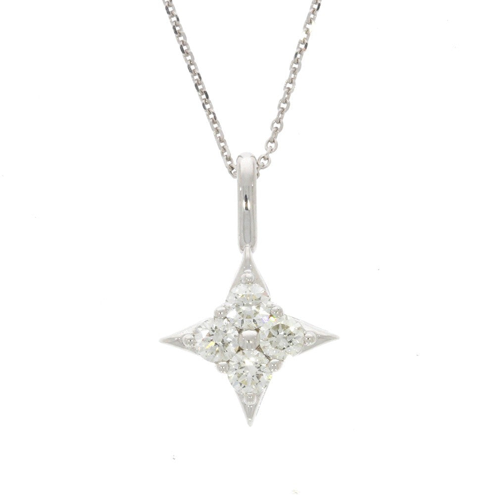 14K White Gold and Diamond 