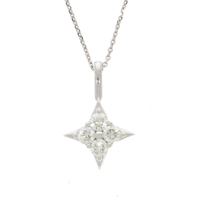 14K White Gold and Diamond 