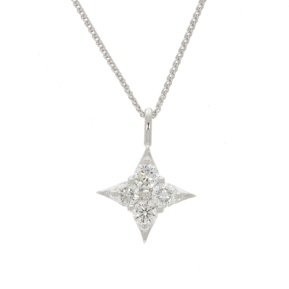 14K White Gold and Diamond 