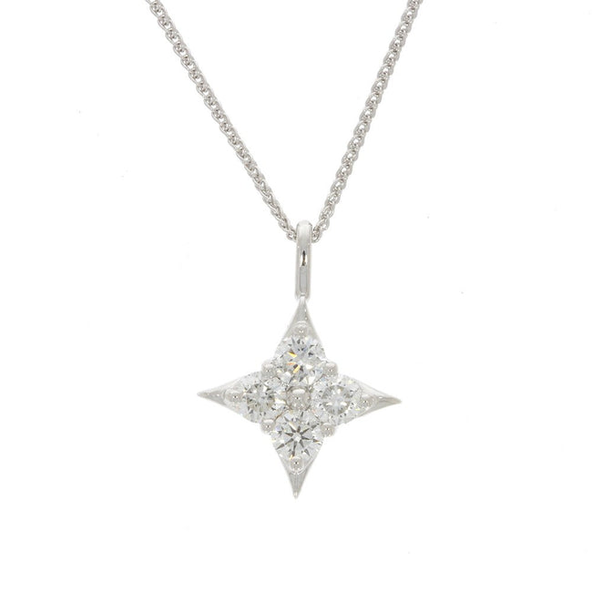 14K White Gold and Diamond 