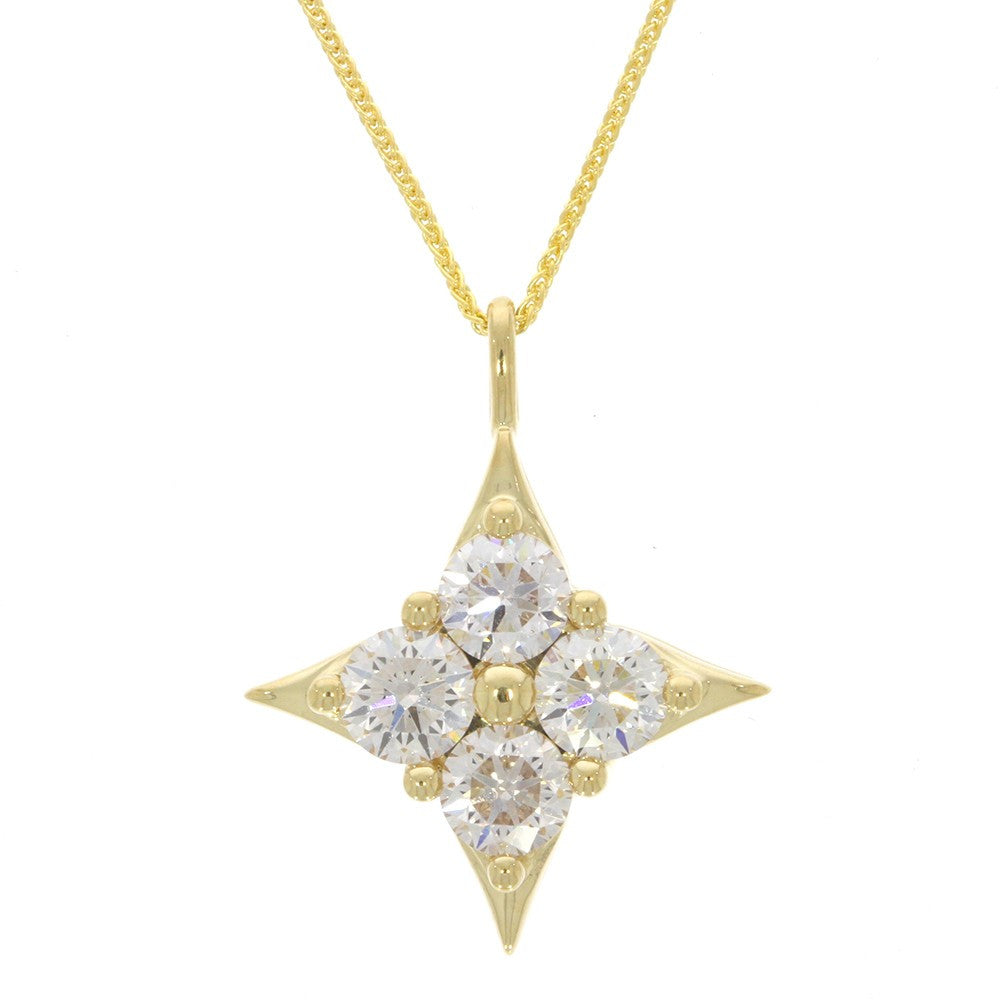 14K Yellow Gold and Diamond 