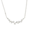 14K White Gold Round and Baguette Diamond 16-18