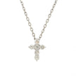 14K White Gold and Diamond Cross Pendant