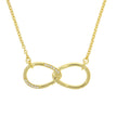 14K Yellow Gold Diamond Infinity Symbol Necklace