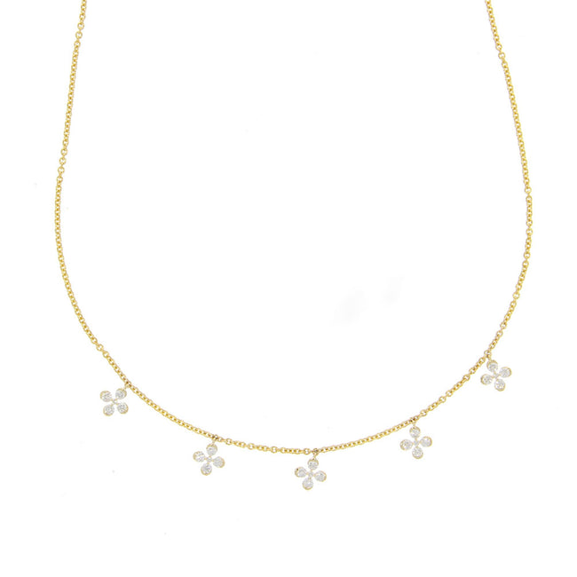 14K Yellow Gold and Diamond 